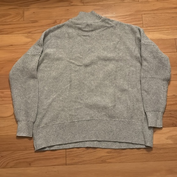 Gap | Grey Cable Knit Sweater | Cotton/Wool Blend | Mock Turtleneck | size L - Picture 5 of 5